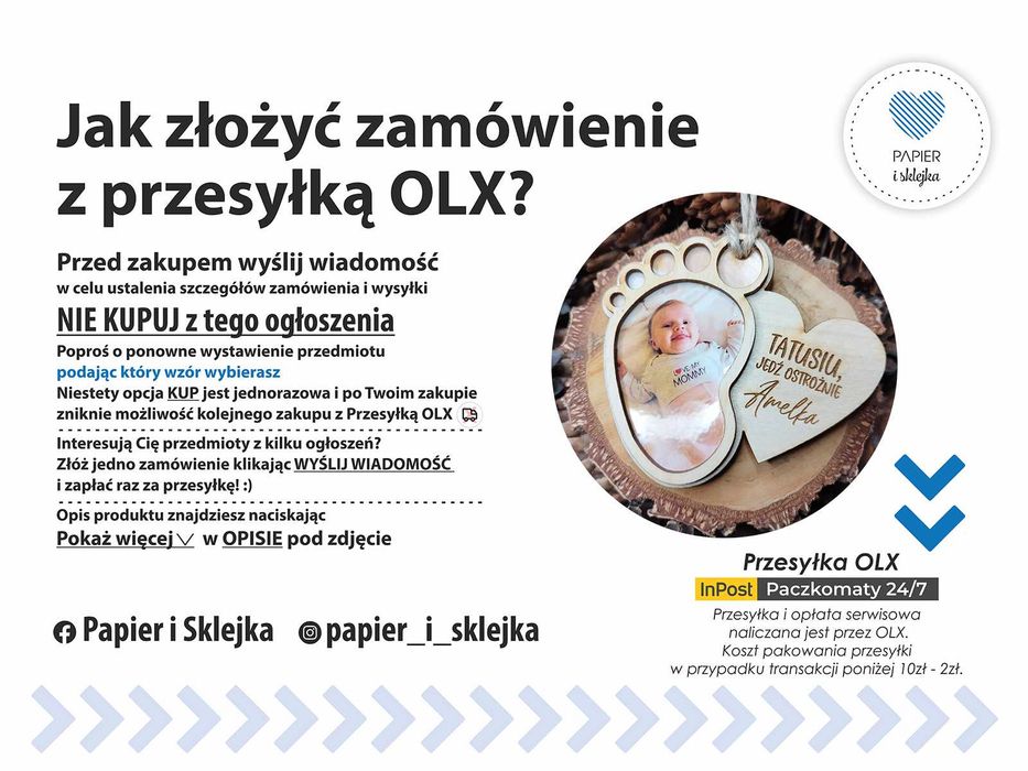 Zawieszka na lusterko ze zdjęciem * Dzień taty