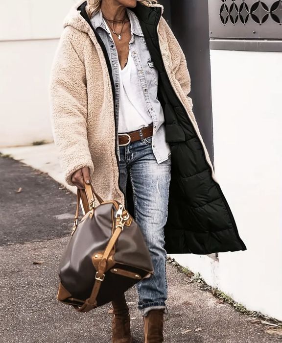 Casaco Elegante de Duas Faces