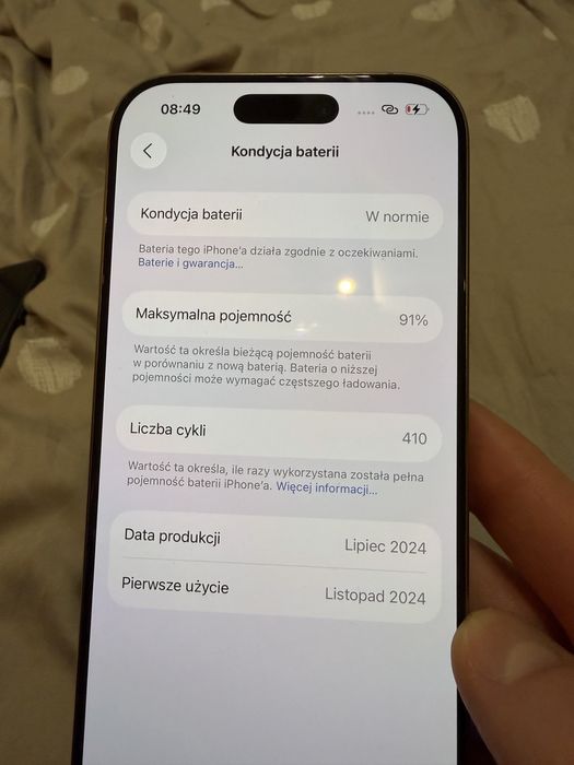 Iphone 16 pro 128 GB 91% Kondycji