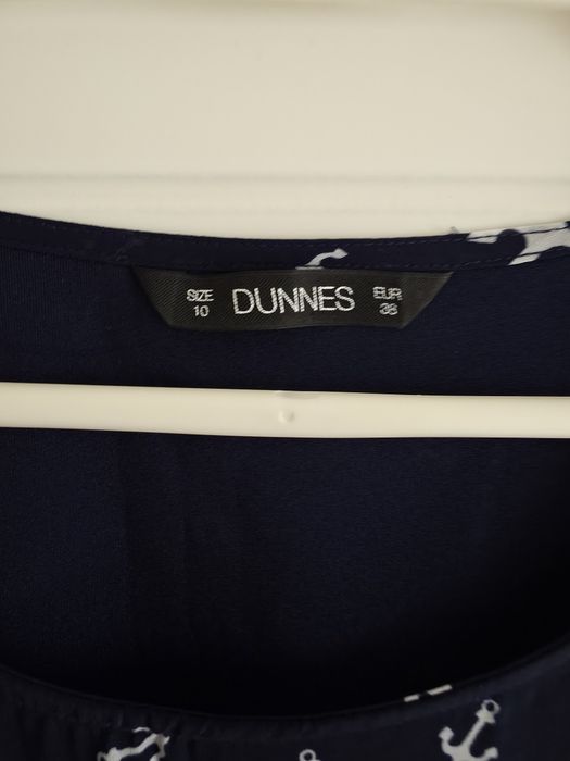 Sukienka Dunnes granatowa marynarska kotwice midi lato r. 38 M