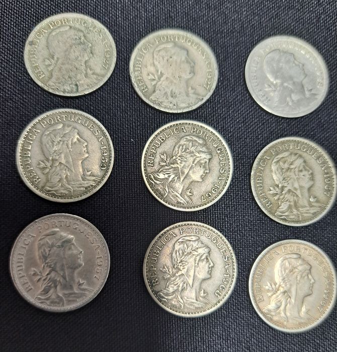Coleção de moedas  50 centavos.