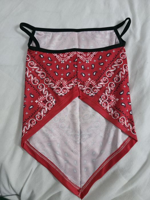 Czerwona Bandana maska na twarz na rower maseczka chusta komin alterna