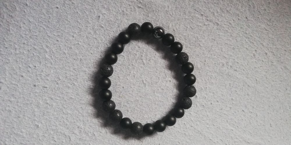 Bransoletka Onyks lawa wulkaniczna