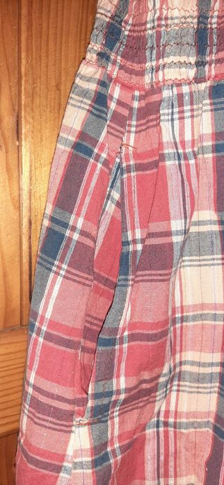 Koszula Bezrękawnik George Rozmiar 44 - Długa Tunikowa Czerwona Krata