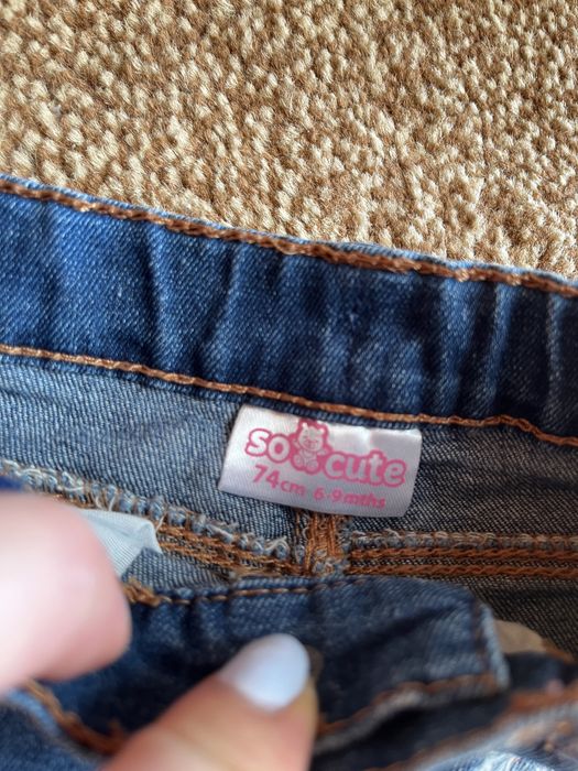 Spodnie jeansy 74 jak nowe