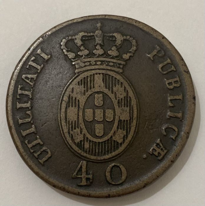 Moeda  828 - D JOAO P REGENTE 40 Reis 1812