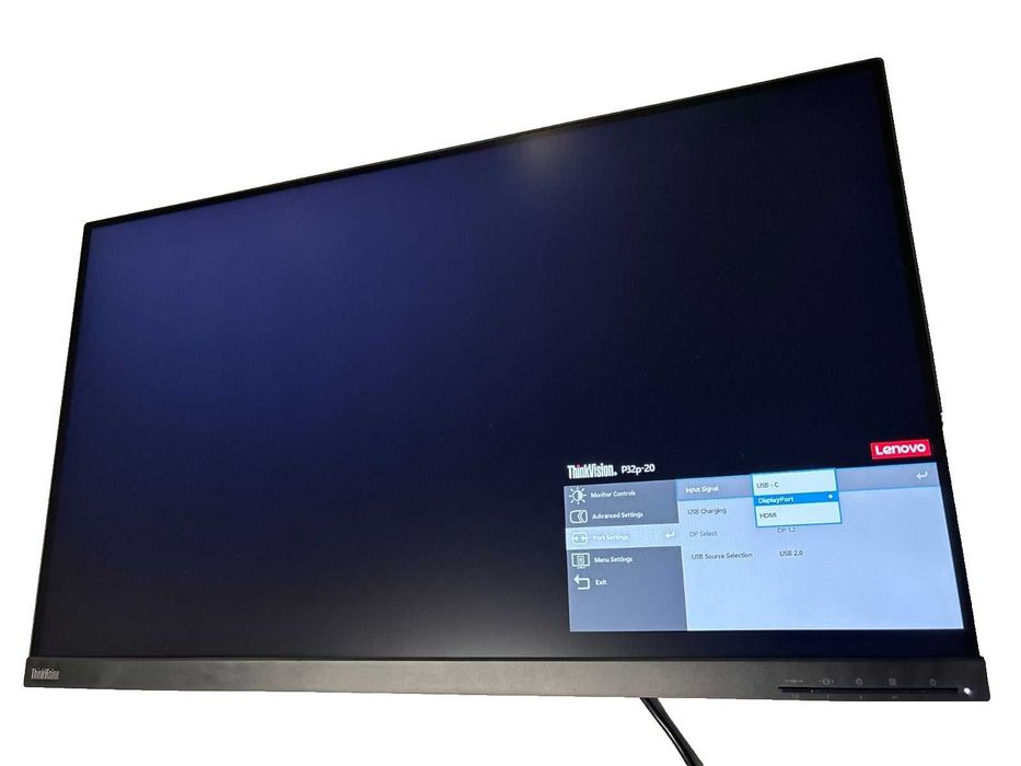 Монітор тріснутий Lenovo ThinkVision P32p-20 4K 31.5" IPS (62A2GAR2)