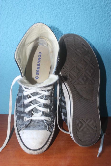Chuck Taylor All Star de couro, Padrão zebra azul Originais