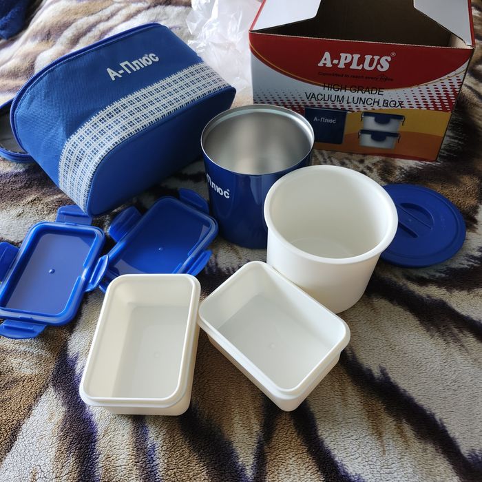 Харчовий термос, ланч-бокс А-Плюс з сумкою палички 500мл