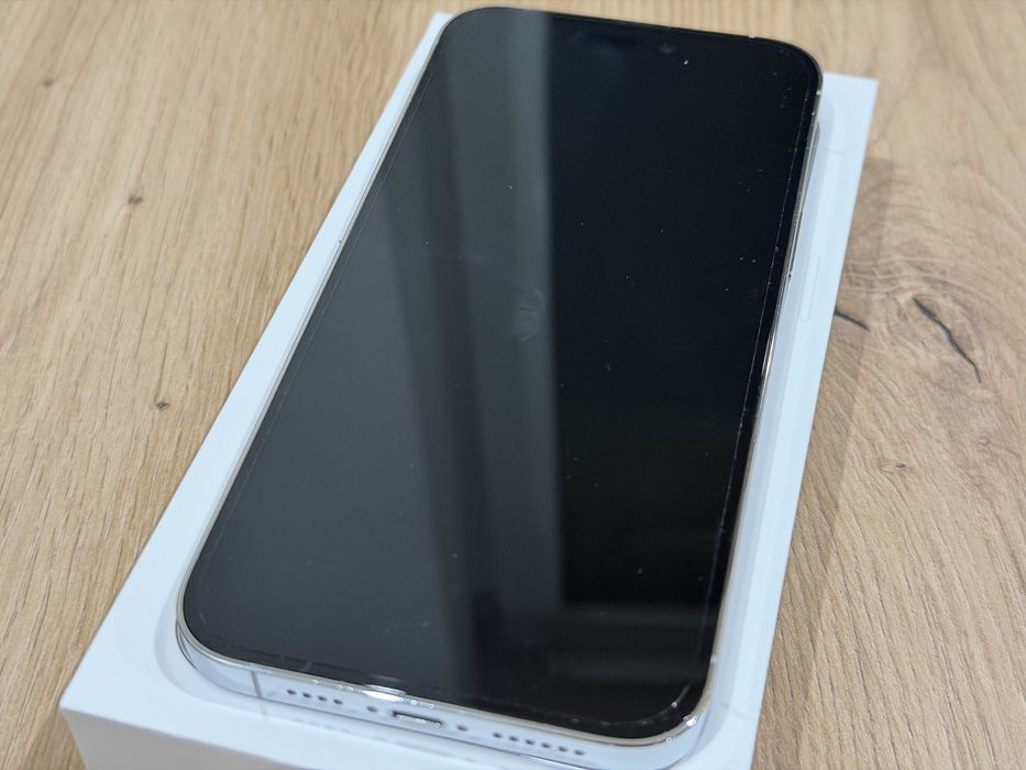 Apple iPhone 14 Pro Max 128gb srebrny, ideał,  bat. 86%, jak nowy