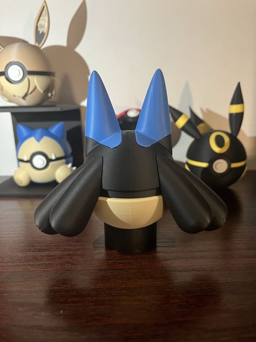 Lucario Pokeball Pokemon Druk 3D