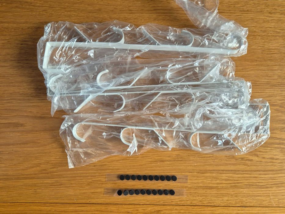 Wieszak Zawieszany na Drzwi Biały komplet 4 szt