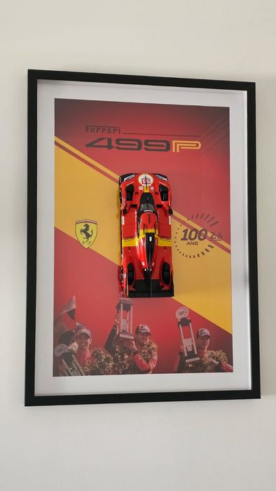Quadro Ferrari 499P LeMans 50x70 modelo burago 1:18