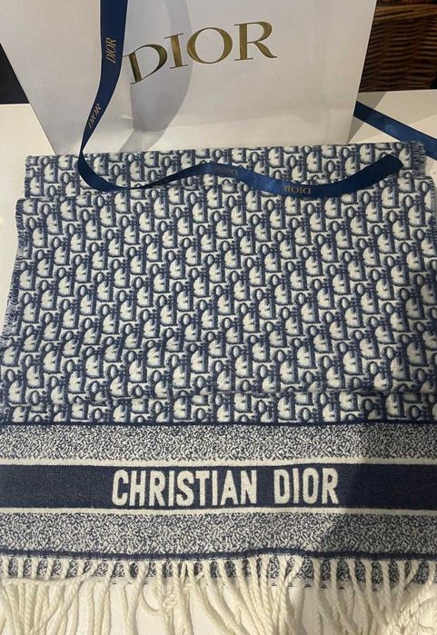 Szalik kaszmir Christian Dior Cashmere Prezent mikołaj choinka