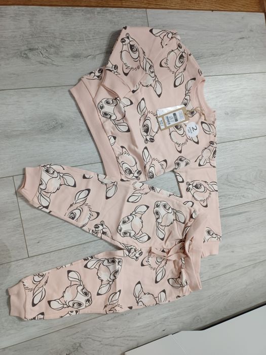 Nowy ciepły komplet spodnie dresowe dresy bluza 92