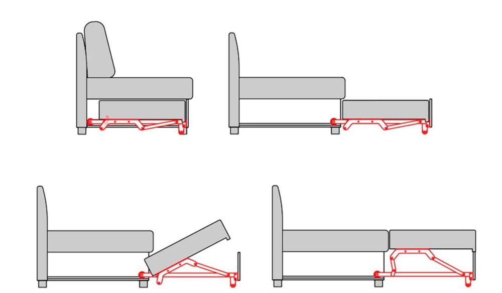Механизм трансформации для мебели дельфин 2шт