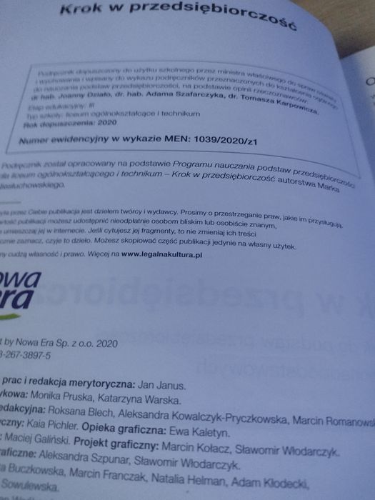 Krok w przedsiębiorczość. Nowa Era