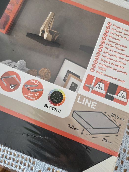 Prateleira flutuante MDF preta