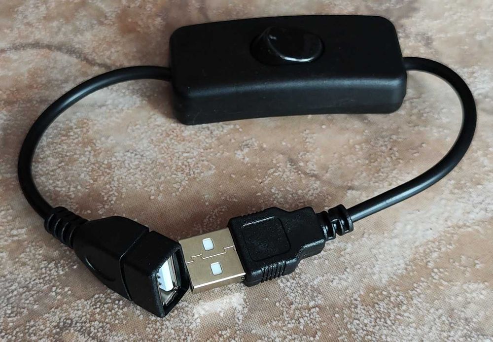 Cabo USB (conector macho/fêmea) com on off