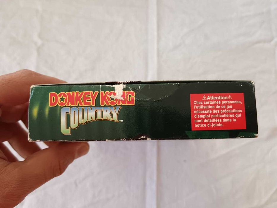 Donkey Kong Country (SNES, 1994, PAL FR) – Caixa e Manual  Clássico Raro