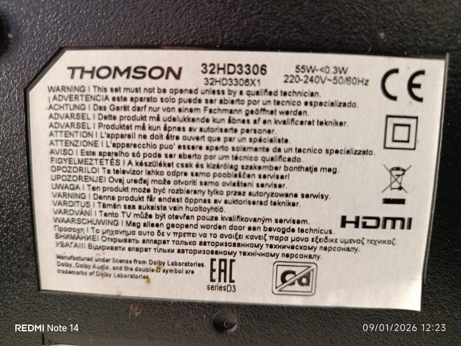 Tv Thomson 32 polegadas com avaria