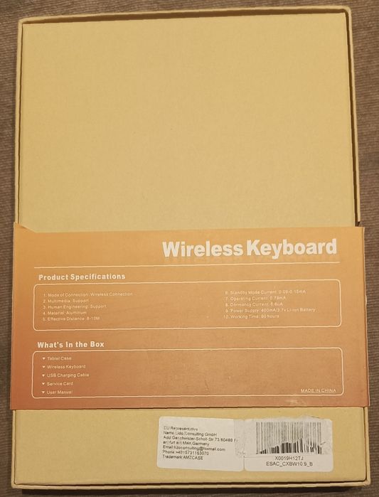 Wireless keyboard klawiatura do tabletów,komputerów itp.bezprzewodowa.