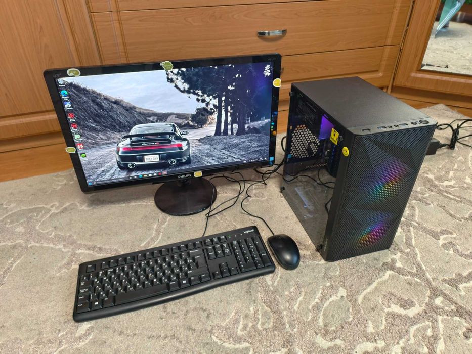 ПК Ryzen 5 2600 8 gb ddr4 SSD/HDD GTX 1060gb + Мон 23 ips