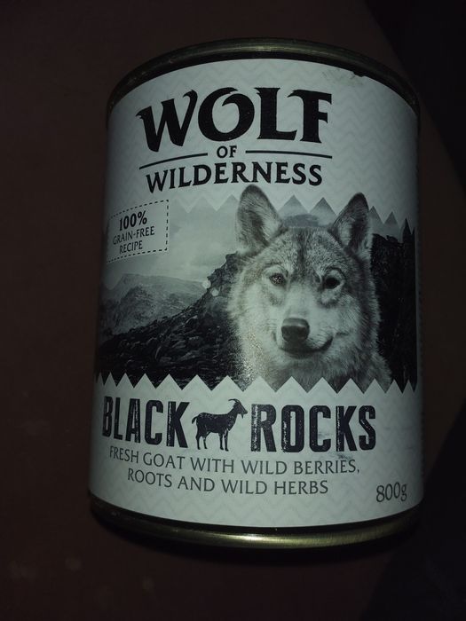 Wolf of Wilderness Black Rocks – Koza Puszka 800 g