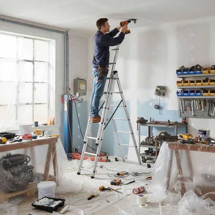 DRABINA ALUMINIOWA 3x7 do 150 kg - składana / wielofunkcyjna