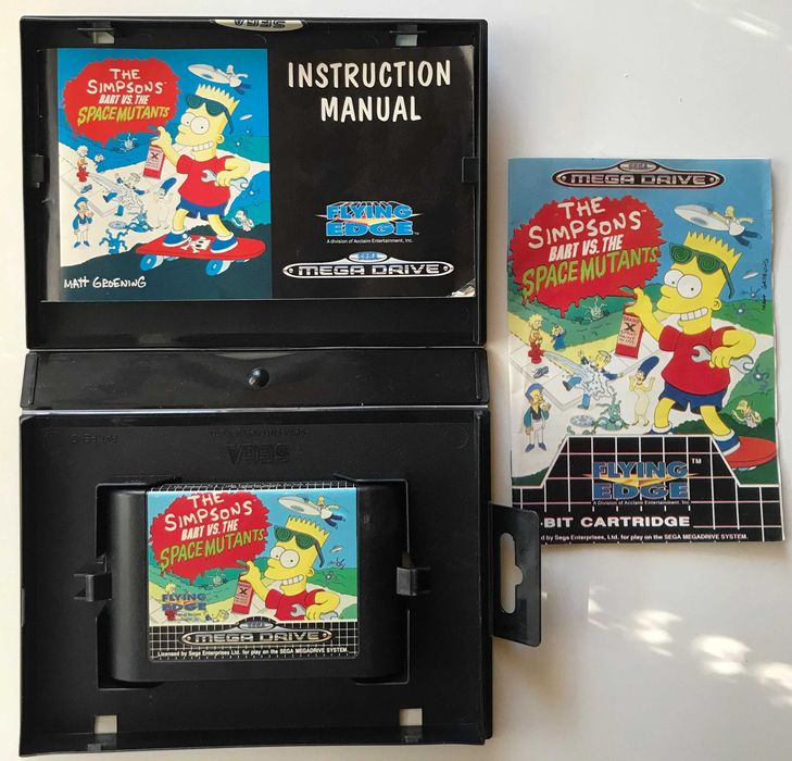 SEGA MEGADRIVE Game The Simpsons: Bart Vs Space Mutants Original /199264170794459651123