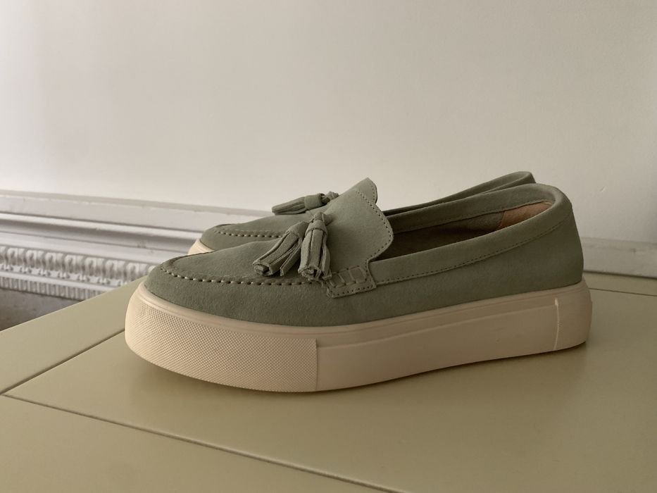 Замшевые лоферы,размер 40