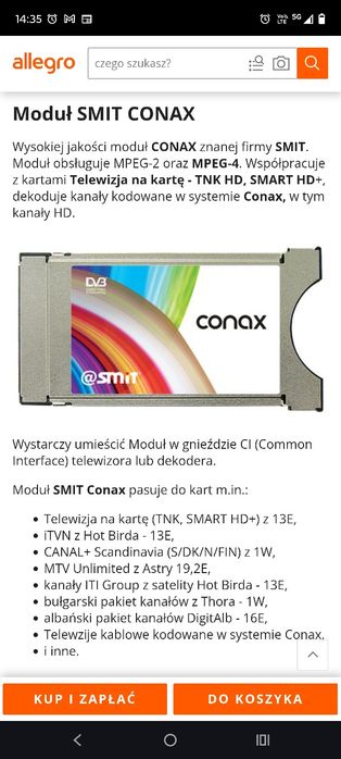 Moduł do karty telewizji kablowej