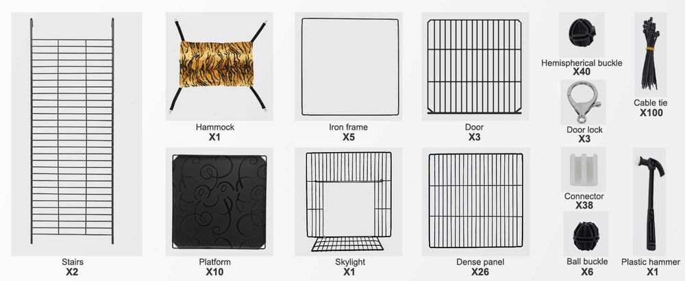 Klatka Woliera dla Gryzoni Szczurów Szynszyli 104cm NOWA Wybieg Kojec