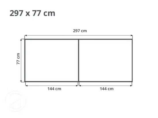 77 x 297 x 77 cm Grządka podwyższona od GFP, antracyt