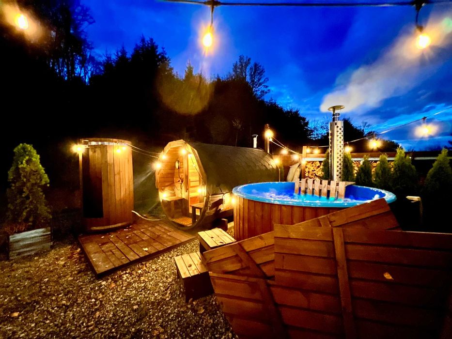 Domek z jacuzzi na wyłączność w cenie, sauna basen, duży teren