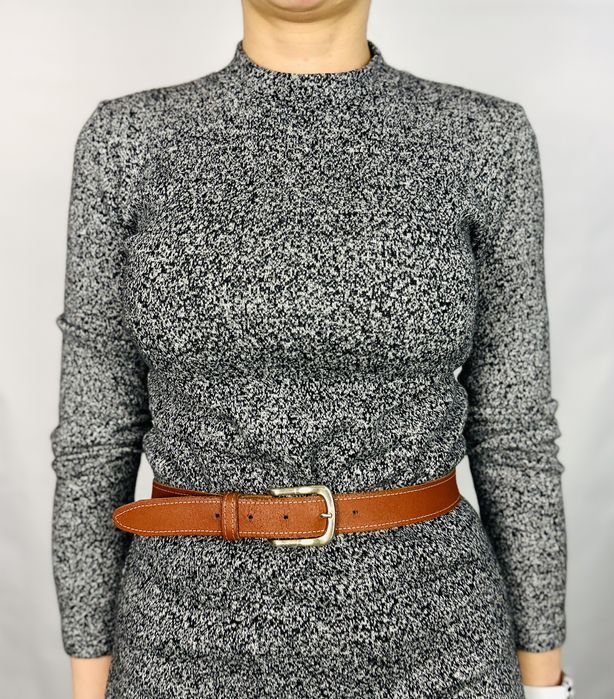 Melanżowa sukienka czarno‑szara S 36