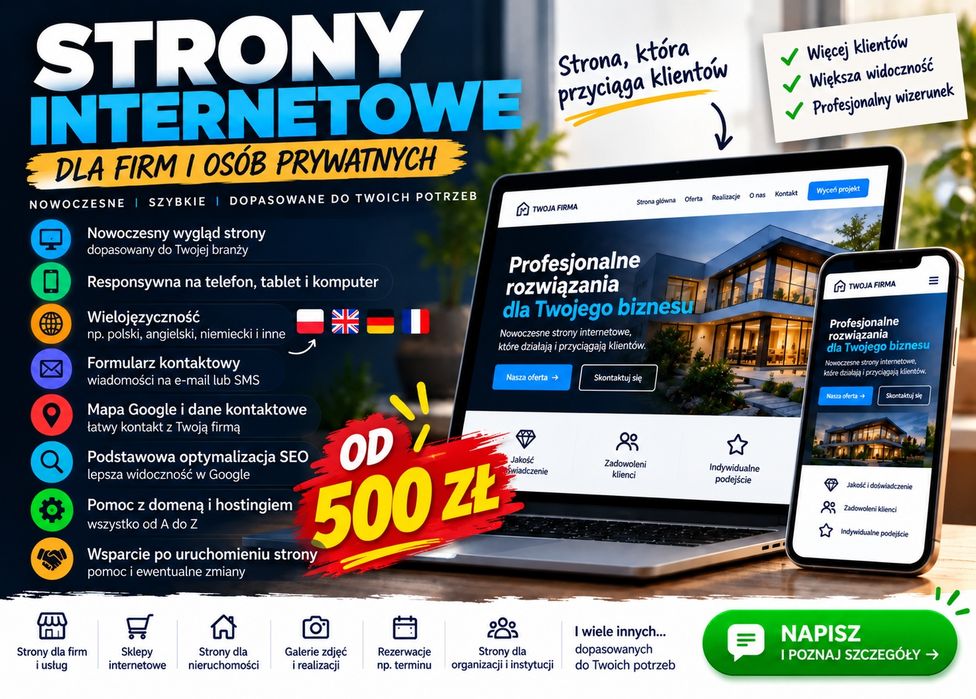 Strony internetowe WWW | Projektowanie stron | Strona dla firmy