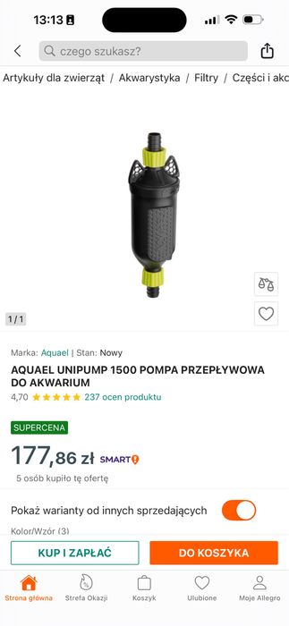 Pompa Aquael UniPump 1000(x2), 1500
