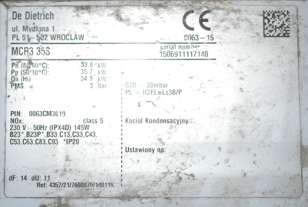Piec gazowy De Dietrich