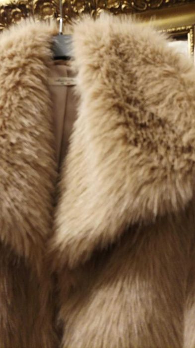 Kamizelka damska ze sztucznego futerka, czekolada.