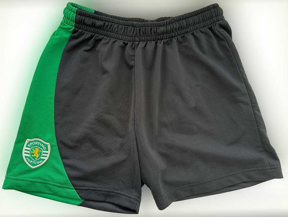 Calção de Criança Sporting Preto/Verde, como Novo