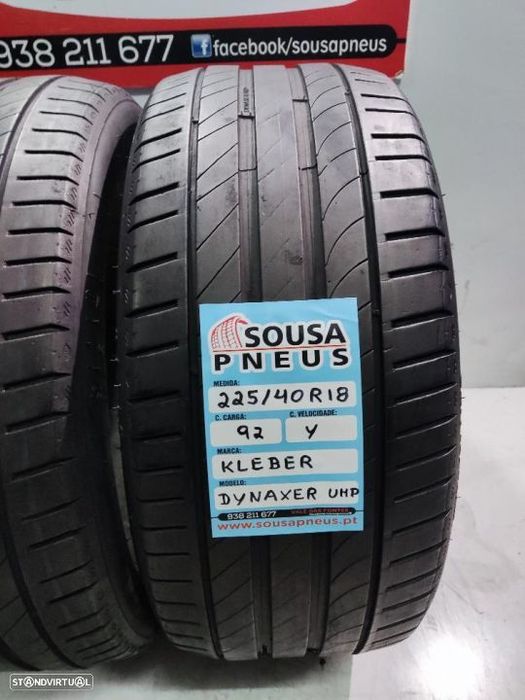 2 pneus semi novos 225-40r18 kleber - oferta dos portes