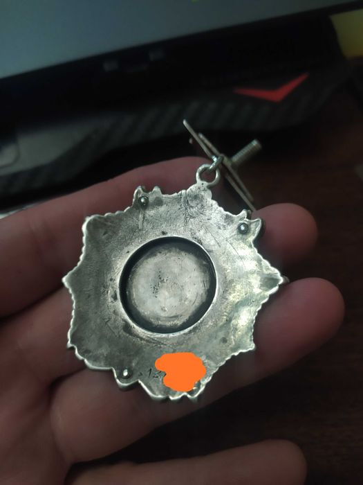 Пряга срібна, з номером