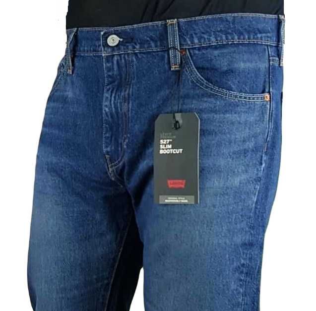 Męskie jeansy Levi's 527 -Slim Bootcut nowe oryg. Levisy grube W38/L32