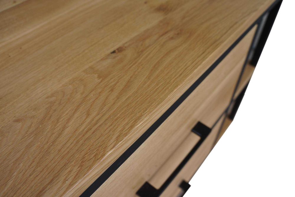 Drewniana szafka pod umywalkę wisząca lity dąb 80 cm