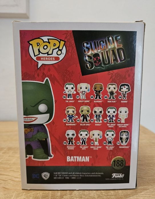 Unikat Funko Pop Suicide Squad Batman Joker # 188 Jared Leto convent