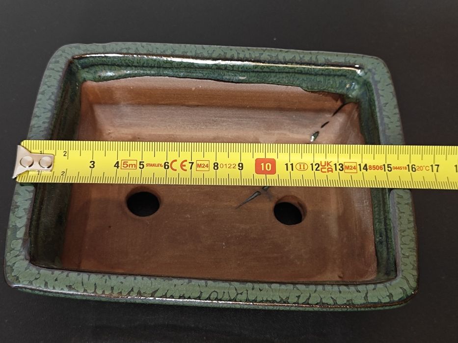 Vaso para bonsai em verde