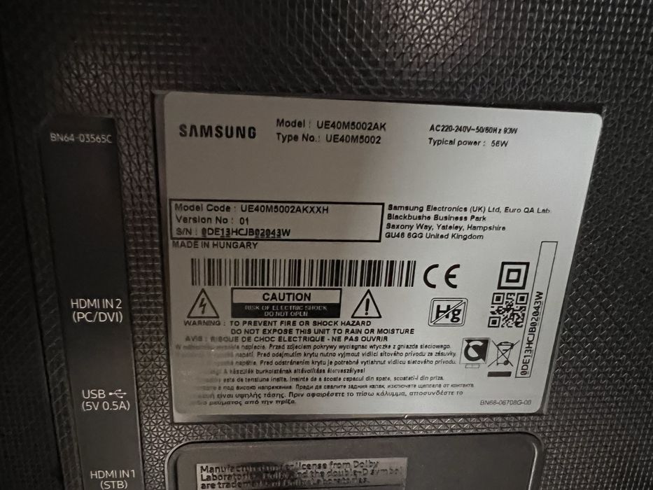 Телевізор Самсунг UE40M5002