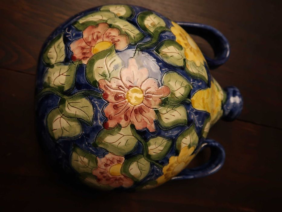 pote decorativo, objectos em barro, pom-pom para cortinado