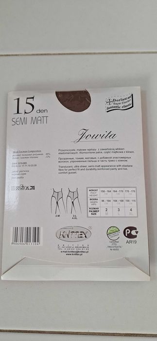 Rajstopy Jowita Knittex 15 DEN semi matt